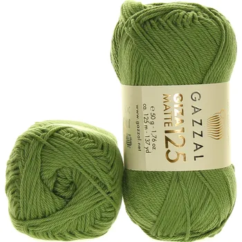 Příze Gazzal Giza Matte 125 5562 khaki