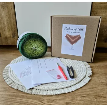 kreativní sada Sada na výrobu háčkovaného šátku Háčkovaný šátek: sada 283