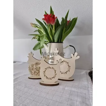 Velikonoční dekorace Dřevěná slepička "11 cm"