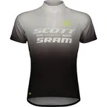 SCOTT Cyklistický dres s krátkým rukávem - SCOTT-SRAM PRO - černá/bílá