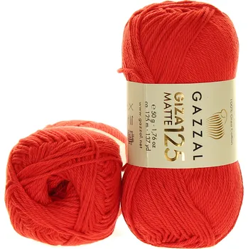 Příze Gazzal Giza Matte 125 5566 červená