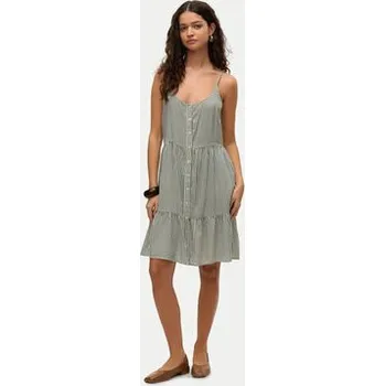 Dámské šaty Vero Moda Letní šaty Bumpy 10325283 Zelená Loose Fit XL