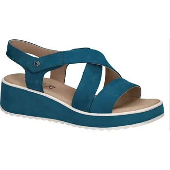 Dámské sandále CAPRICE Dámské kožené modré sandálky 9-28305-44-817-255 Velikost 37