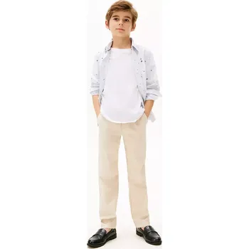 Dámské kalhoty Kalhoty Tommy Hilfiger KB0KB09764.128.176.PPYA béžová 80X, vel. 128