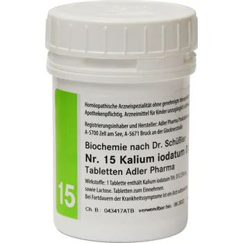 Homeopatikum Adler Pharma Nr.15 Kalium iodatum D12 400 tbl.