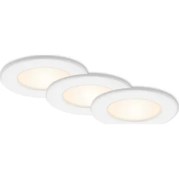 Bodové svítidlo BRILONER 3ks sada LED vestavné svítidlo, pr. 11,5 cm, 6 W, bílé - BRILONER BRI 7053-036