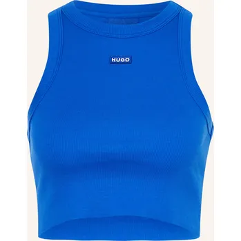 Hugo Dámský Cropped Top Baby Tank, modrá, 40