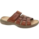 RIEKER Pánské kožené hnědé pantofle 21473-24-257 Velikost 44