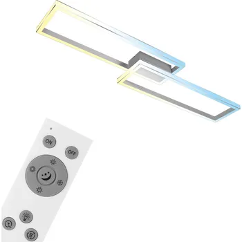 BRILONER CCT stropní svítidlo, 119,5 cm, 45W, 400lm, hliník-chrom - BRILONER BRILO 3761019