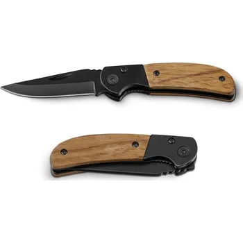 kapesní nůž SPLIT. Kapesní nůž z nerezové oceli a dřeva 3 bez potisku bez potisku