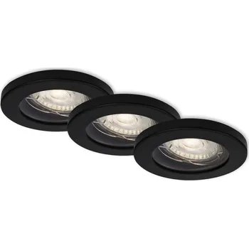 Bodové svítidlo BRILONER 3ks sada LED vestavné svítidlo, pr. 8,5 cm, 5 W, 400 lm, černá - BRILONER BRI 7181-035