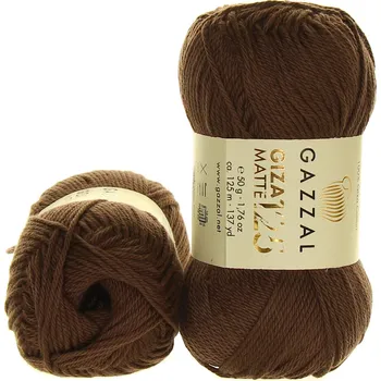 Příze Gazzal Giza Matte 125 5586 tmavě hnědá