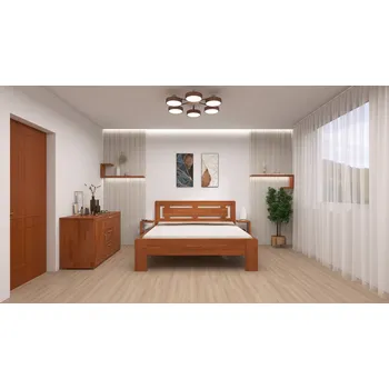 Postel HP-Nábytek Dvoulůžko Naomi supra oblá BUK ROZMĚR: 160 x 200 cm