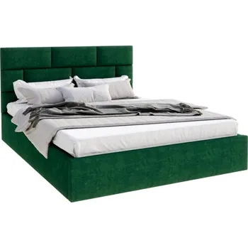 Postel Čalouněná postel PASADENA 120x200 s kovovým roštem ZELENÁ