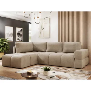 Pohovka Rohová rozkládací pohovka Bonkoi, Potah: Artico Beige MIRJAN 5903211387753