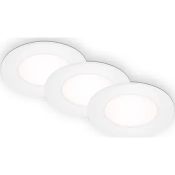Bodové svítidlo BRILONER 3ks sada LED vestavné svítidlo, pr. 8,6 cm, 3 W, 350 lm, bílé - BRILONER BRI 7057-436