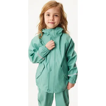 Chlapecká bunda unuo Dětská nepromokavá bunda bez zateplení, Zelená Velikost: 140/146