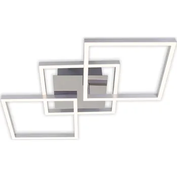 BRILONER LED stropní svítidlo, 76,3 cm, 2600 LM, 36 W, hliník-chrom - BRILO BRILO 3217-018