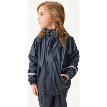 unuo Dětská nepromokavá bunda s fleecem, Tm. Modročerná Velikost: 128/134
