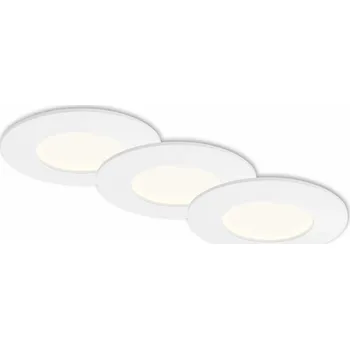 Bodové svítidlo BRILONER 3ks sada LED vestavné svítidlo, pr. 8,5 cm, 6 W, bílé - BRILONER BRI 7282-036
