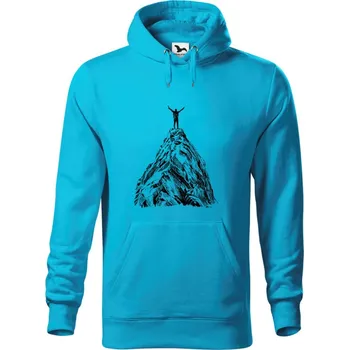 Dámská mikina Mikina - Horská turistika Barva: Modrá - tyrkysová (44), Velikost: S, Střih: Pánské