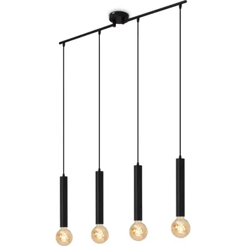 BRILONER Retro závěsné svítidlo, 85 cm, bez 4x E27, max. 60 W, černá-mat - BRILONER BRI 4031-045