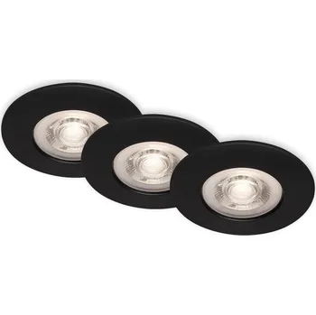 Bodové svítidlo BRILONER LED vestavná svítidla, pr.9 cm, 3x LED, 4,9 W, 480 lm, černá - BRILONER BRI 7036-035