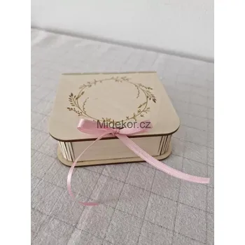 Svatební dekorace Dřevěná krabička "Kvítí v kruhu"