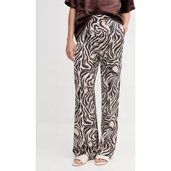 Dámské kalhoty Kalhoty Joop! dámské, béžová barva, široké, high waist, 30042890 80A, vel. 36