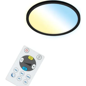 BRILONER CCT svítidlo LED panel, pr. 29,3 cm, 18 W, 2400 lm, černá - BRILO BRILO 7058-015