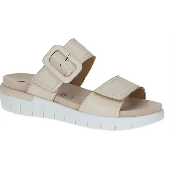 Dámské sandále CAPRICE Dámské kožené krémové pantofle 9-27203-44-140-255 Velikost 40