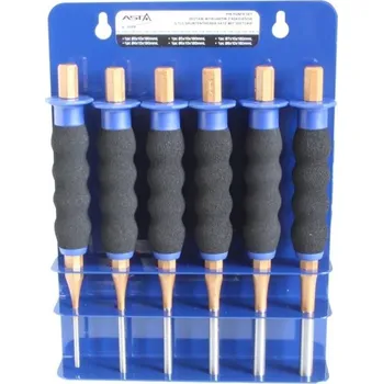 Sada průbojníků průměru 3-8 mm, 6 ks - ASTA A-S6PP
