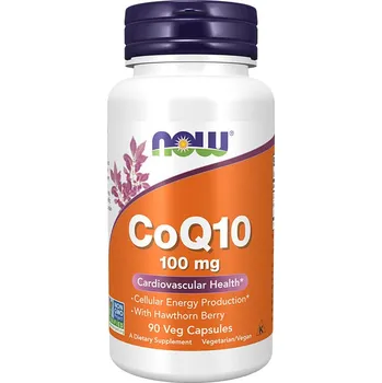 Fitness strava Now Foods Co Q10 + Hawthorn Berry hloh 100 mg 90 kapslí