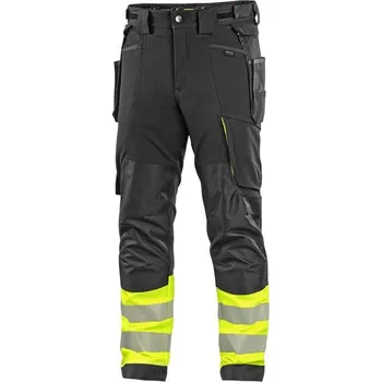 montérky CXS Naos HV černé/žluté/reflexní pruhy 54