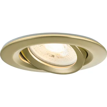 Koupelnové svítidlo PAULMANN Vestavné svítidlo Nova Plus IP65 kruhové 93mm 30° GU5,3 / GU10 max. 35W 230/12V stmívatelné zlatá mat - PAULMANN P 92403