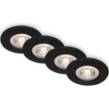 Bodové svítidlo BRILONER LED vestavná svítidla, pr.9 cm, 4x LED, 4,9 W, 480 lm, matná černá - BRILO BRILO 7998-045