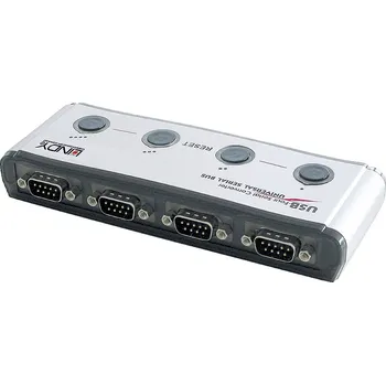 LINDY USB, sériový konvertor [1x USB 1.1 zástrčka A - 4x sériový (9 pinů)] USB TO SERIAL CONVERTER