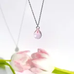 Šperk z pravého českého skla - Náhrdelník V objetí tulipánů