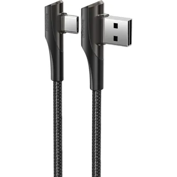 Datový kabel Rychlonabíjecí kabel 3A USB A na USB C 1 m s dvojitým úhlem 90° datový kabel 480 Mbps QC 3.0 nabíjení USB mobilní telefon