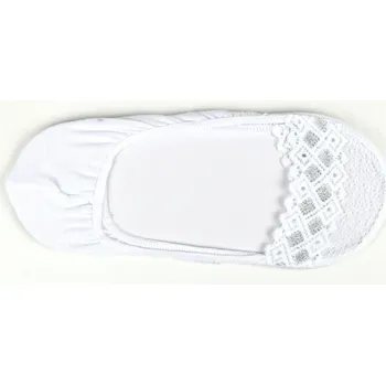 Dámské ponožky PESAIL Dámské ťapky s krajkou barevné Velikost: 35 - 38, Barva: bílá