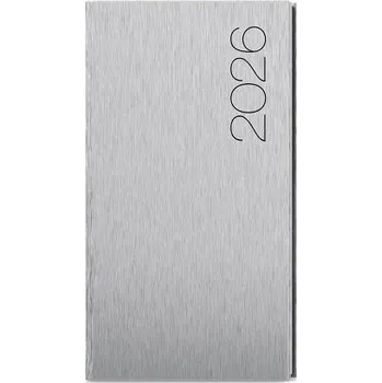 Diář BALOUŠEK TISK Diář týdenní - Jakub - ForMen - kapesní - Silver 2026 / 15cm x 7,5cm / BTJ30-9-26