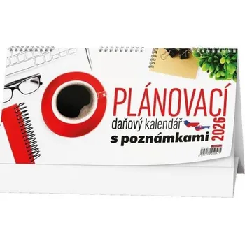 Kalendář BALOUŠEK TISK Kalendář stolní Plánovací daňový kalendář s poznámkami 2026 / 15cm x 30cm / BSN7-26