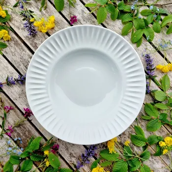Talíř RIBBY talíř hluboký pasta 27 cm, bílý, G. Benedikt 1882 (Porcelánový talíř 2. jakost )