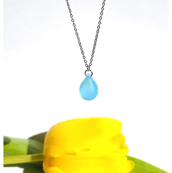 Náhrdelník Šperk z pravého českého skla - Náhrdelník Letní obloha