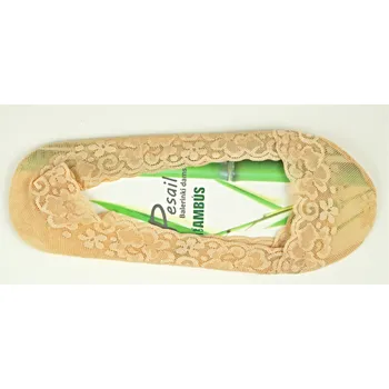 Dámské ponožky PESAIL-ELLASUN Bambusové krajkové ťapky vz. 26 Velikost: 35 - 38, Barva: tělová