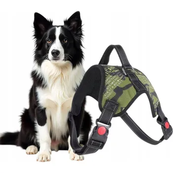 Vodítko pro psa NASTAVITELNÉ VODÍTKO S POPRUHY MASKÁČOVÝ PRO PSA PRODYŠNÉ S DRŽADLEM VELIKOST M