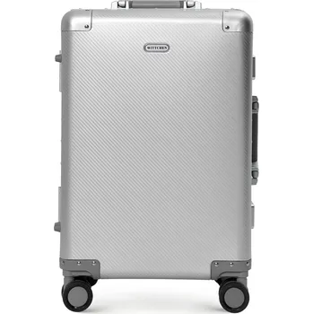 Malý stříbrný hliníkový kufr na kolečkách | WITTCHEN | 56-3H-101-12M