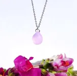 Šperk z pravého českého skla - Náhrdelník Šípková růženka