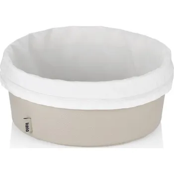 chlebník KELA Košík na chleba Grana PU kůže stříbrná šedá 11,0cm 28,0cm KL-12546