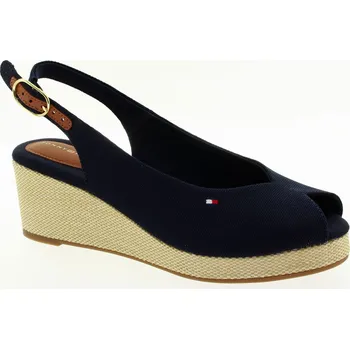Dámská obuv TOMMY HILFIGER Dámské modré sandálky na klínu FW0FW08595-DW6-855 Velikost 40